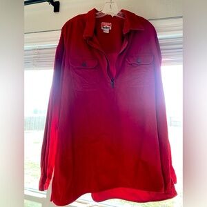 Red Marlboro Corduroy Half Zip : XL